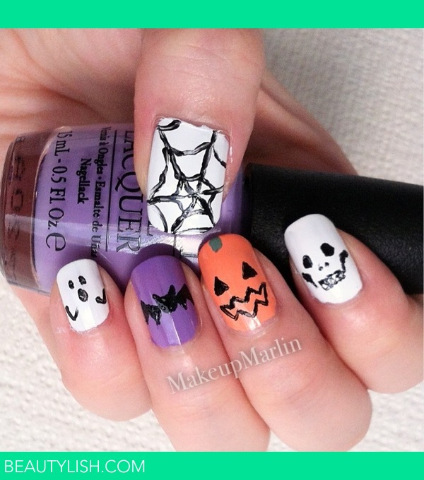 Halloween Friends Nails | Marlin U.'s Photo | Beautylish