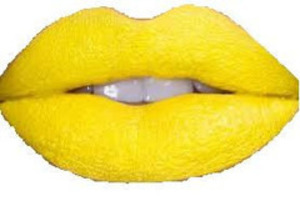 Yellow lipstick with vitamin E and aloe.