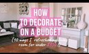 How to decorate your living room on a budget | How to design on a budget with these 10 tips!