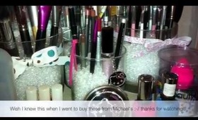 DIY - Turn a candle holder into a makeup brush holder