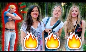 Conquistando HOMBRES con frases de reggaeton BROMAS ft. Sandra Cires Art y Katie Angel Tv