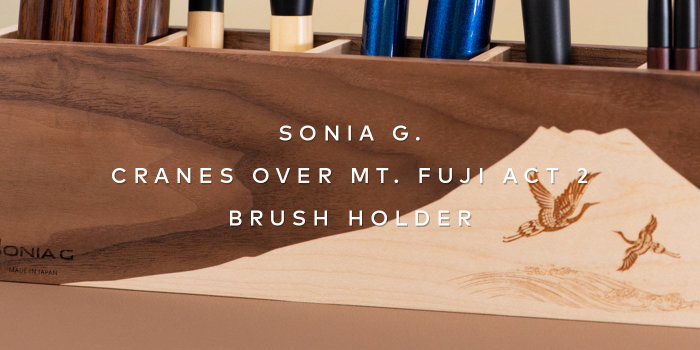 Sonia G. Cranes Over Mt. Fuji Act 2 Brush Holder is on its way back. Sign up here for notifications at Beautylish.com