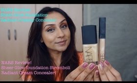 NARS Sheer Glow Foundation Stromboli review Indian olive tanned medium skin tones || Raji Osahn