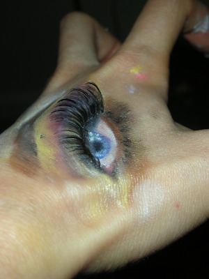 Makeup on my hand   