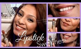 Lipstick Swatches for Medium Tan Olive Indian Skin Tones │ Drugstore and High End!