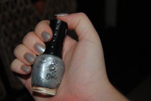 NYX Girls Nail Polish CN102 Silver 

Needs a few layers to coat, but really nice!