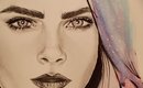 DRAWING CARA DELEVINGNE !!