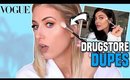 I Tried KYLIE JENNER'S Vogue MAKEUP ROUTINE w/ DRUGSTORE DUPES
