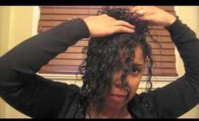 Rihanna"we found luv" inspired hair tut/with natural curly hair
