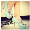 Cute teal high heel!
