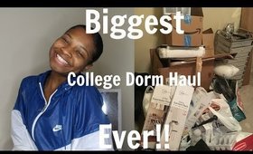 BIGGEST College Dorm Haul EVER (Rose Gold Theme) | 2017