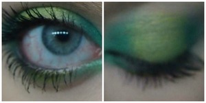 Sorry its so late! But this is my St. Patrick's Day makeup. I had so much fun making this look!