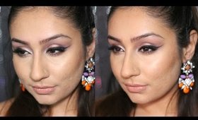 Drugstore get ready with me : Rose gold smokey eyes nude lips brown skin makeup