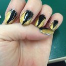 Cat woman inspired nails
