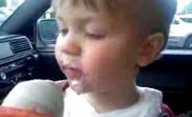 Colton Eating an Ice Cream Cone