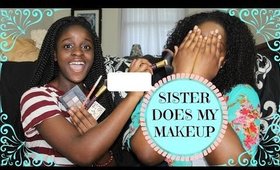 My Little Sister Does My Makeup Tag/Challenge || trendyshoppers (Rita)