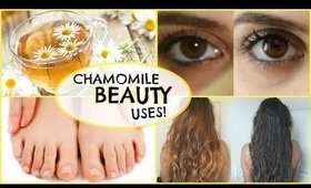 5 Beauty Uses Of CHAMOMILE TEA! 🌼 UNDER EYE BAGS, DARK CIRCLES, FACE TONER, ANXIETY, HAIR AND MORE!