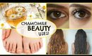 5 Beauty Uses Of CHAMOMILE TEA! 🌼 UNDER EYE BAGS, DARK CIRCLES, FACE TONER, ANXIETY, HAIR AND MORE!