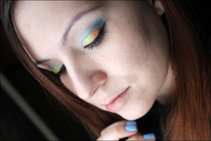 Make up idea by Rysichka, using a bright colors from Sleek Acid Palette