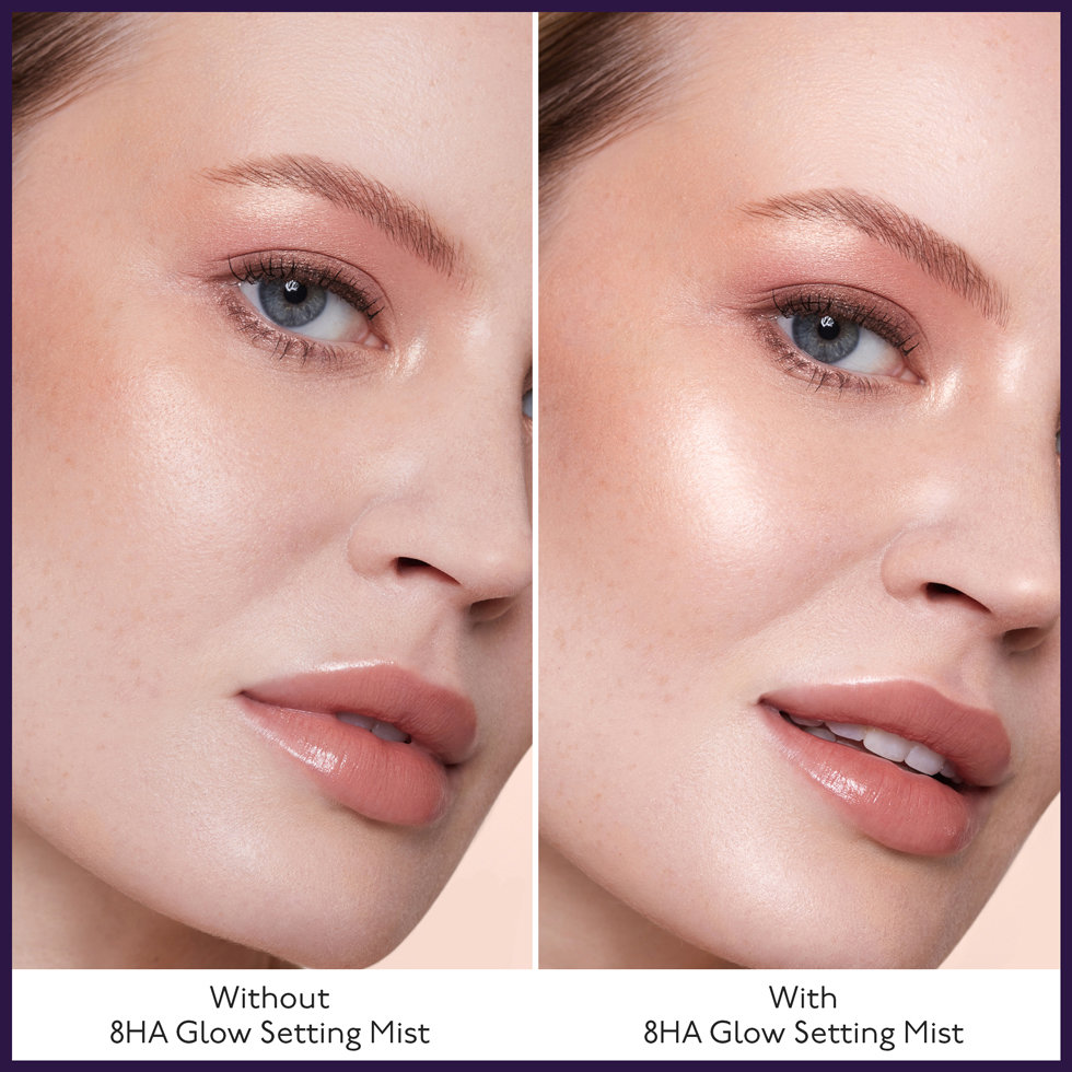 Before-After of BY Terry Hyaluronic Glow Setting Mist