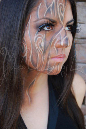 Half tree makeup that was done on a friend for a hair show. Alexys Fleming ©