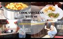 COOK AND CLEAN WITH ME//CROCKPOT MEAL//CLEANING MOTIVATION 2019