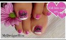 Toenail Art Design | Pink and Silver Beads Pedicure ♥ Розовый Педикюр.