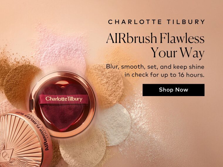 Think weightless blur, up to 16-hour wear, and up to 24-hour oil and shine control—all without the flat finish. Shop the Charlotte Tilbury Airbrush Flawless Blur Loose Powder at Beautylish.com