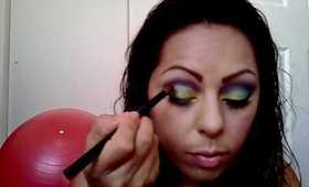 Colorful makeup tutorial
