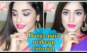 Durga puja special Indian makeup + Sigma eyeshadow pallet giveaway.