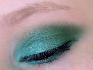 Lid: Apocalyptic
Inner corner: Brightest Day Compassion
Crease: Trickster
Brow bone: H.G.

If you want to find out more about my brand just follow the links.
Facebook---> http://www.facebook.com/8BitCosmetics 
Etsy----------> www.etsy.com/shop/EightBitCosmetics