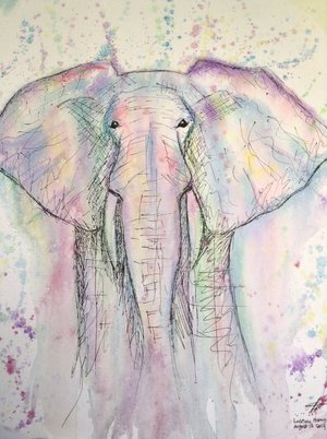 I love sketching and drawing but painting is my favourite thing to do:) 

This is an original I simply looked at photos of multiple elephants and came up with the idea