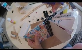 Junk Journal! Making my very first one with a cookie box & paper scraps