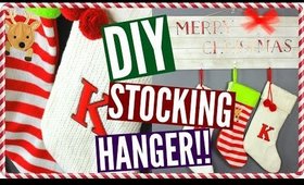 DIY STOCKING HANGER!! No Fire Place.. No Problem!!