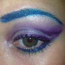 Purple And Blue W/ Glitter Brow