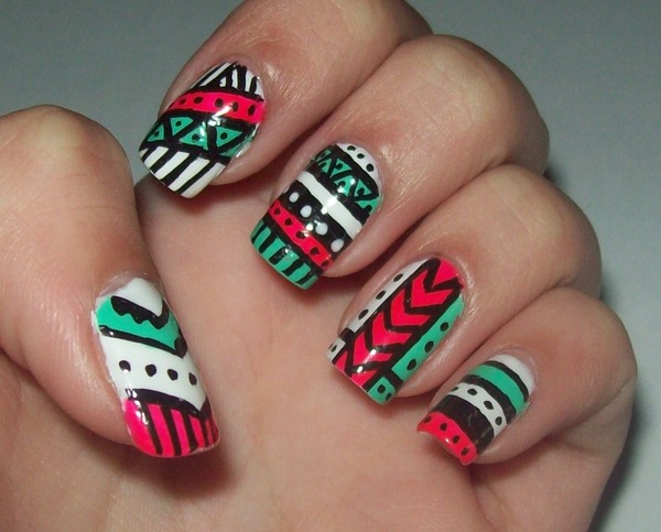 9. 15 Stunning Aztec Nail Art Designs to Try - wide 2