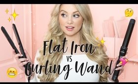 Flat Iron VS Curling Wand | Milk + Blush