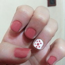  Pink & White Dotted Nail Art