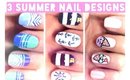 3 Summer Nail Designs: Ice Cream Cone/Nautical | Julie G