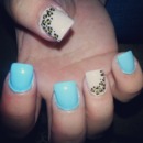 blue/leopard nails.
