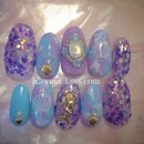 Glitter & marble mermaid nails