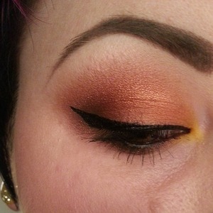 a fun look using loads of warm colors