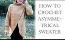 Crochet Asymmetrical Cardigan Sweater