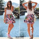Riveted Floral Skirt