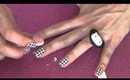 How To Get Houndstooth & Glitter Nails