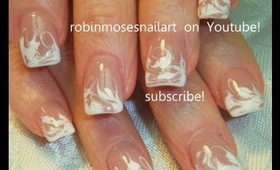 no water wedding marble nail art robin moses bride nails tutorial design 755