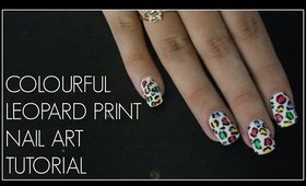 Colourful Leopard/Animal Print Nail Art
