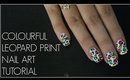 Colourful Leopard/Animal Print Nail Art