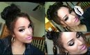 Get Ready With Me: Curly Bun and Makeup To Go