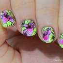 Lead light floral stamping 